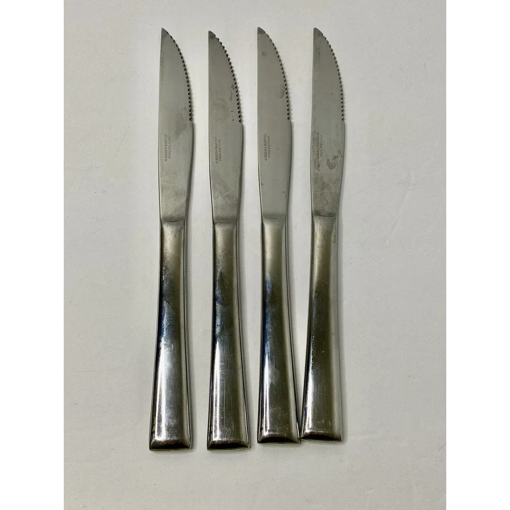 Reed & Barton Gatehouse Stainless Steak Knives Replacements Lot Of 4
